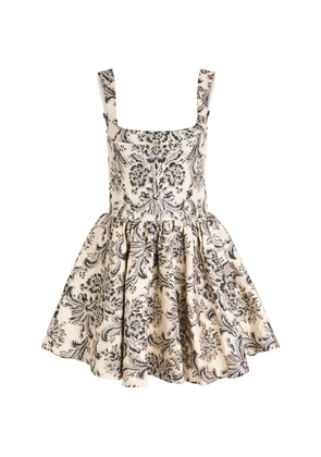 alice + olivia Guinevere floral mini dress - Neutrals