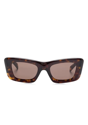 Prada Pre-Owned triangle-logo sunglasses - Brown