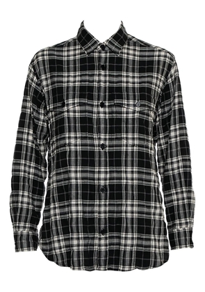Saint Laurent Pre-Owned plaid shirt - Black