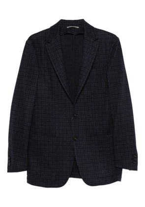 Canali checked two-button blazer - Blue