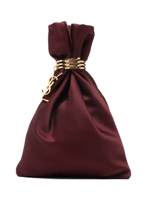 Saint Laurent Pre-Owned satin clutch bag - Red