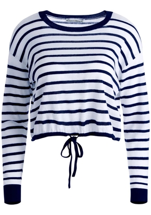 alice + olivia Bernetta striped top - White