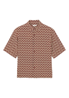 SANDRO graphic-print short-sleeve shirt - Brown