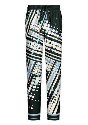 Dolce & Gabbana abstract-print silk pijama trousers - White