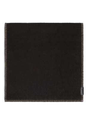 LEMAIRE stitched-edge wool scarf - Brown