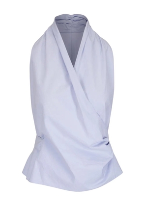 Peter Cohen wrap-effect top - Blue