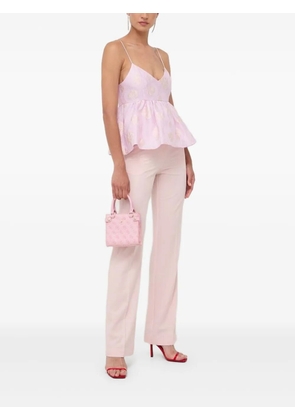 Custommade floral-print peplum top - Pink