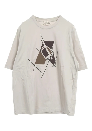 Hermès Pre-Owned 2010s Etrier en Fragments T-shirt - Neutrals