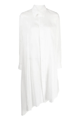 Yohji Yamamoto draped-detail asymmetric dress - White