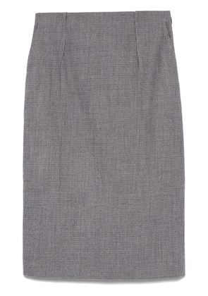 Fendi Pre-Owned houndstooth-pattern midi skirt - Black