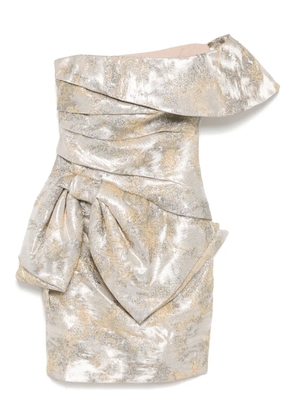 Saiid Kobeisy brocade short dress - Grey