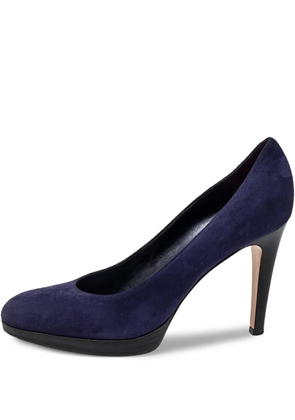 Gianvito Rossi pre-owned 100mm suede pumps - Blue