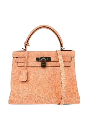 Hermès Pre-Owned 2002 Kelly 28 Retourne Two-Way Handbag - Orange