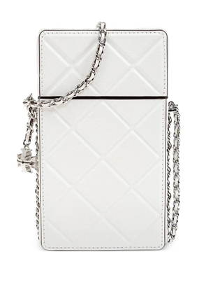 Tory Burch logo-plaque phone bag - White