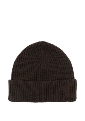 Paul & Shark ribbed wool beanie - Brown