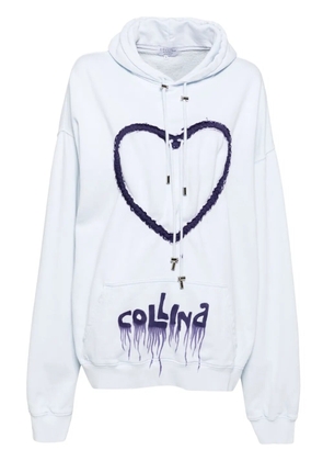 Collina Strada heart hoodie - Blue