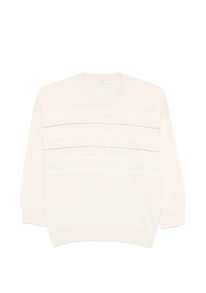 Peserico striped crew-neck T-shirt - Neutrals