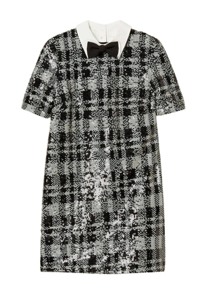 TWINSET sequin check pattern mini dress - Black