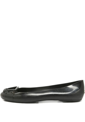 Jimmy Choo Pre-Owned 2024 buckle-embellished ballet flats - Black