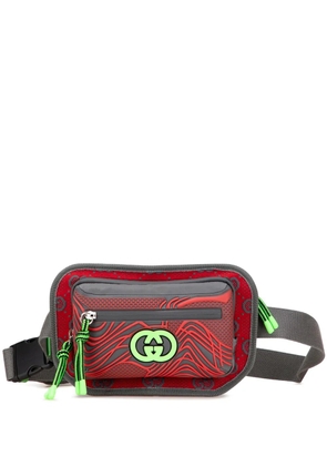 Gucci Pre-Owned 2016-2025 GG Nylon and Rubber belt bag - Red