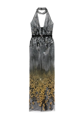 Saiid Kobeisy embroidered maxi dress - Silver