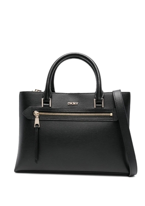DKNY small logo-plaque tote bag - Black