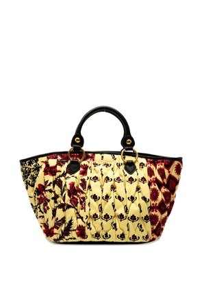 Miu Miu Pre-Owned 2012 Limited Edition Matelasse Printed Canvas handbag - Yellow