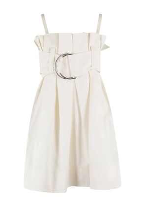 JW Anderson belted pleated mini dress - Neutrals