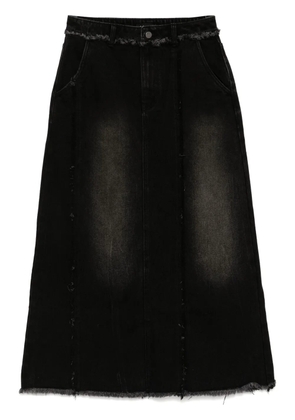 tout a coup distress denim skirt - Black