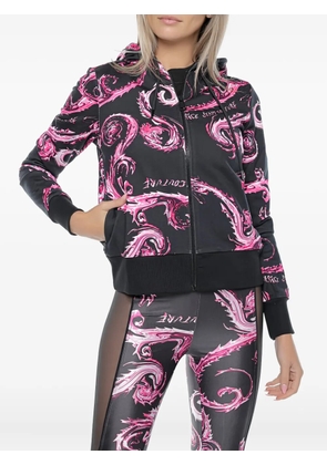 Versace Jeans Couture patterned hooded jacket - Black
