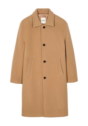 SANDRO buttoned wool coat - Brown