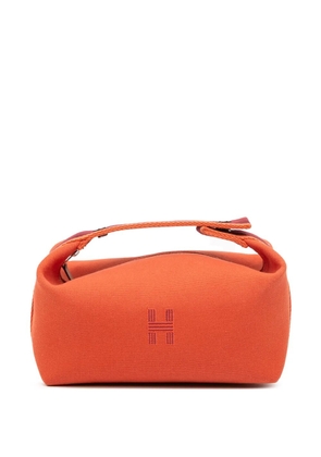 Hermès Pre-Owned 2020-2025 Small Canvas Bride A Brac Case vanity bag - Orange