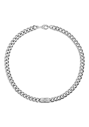 Philipp Plein Plein Tag chain necklace - Silver
