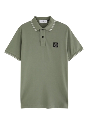 Stone Island piqué trim polo shirt - Green