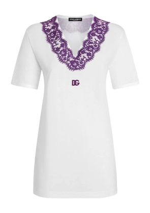 Dolce & Gabbana DNA lace-detailing T-shirt - White