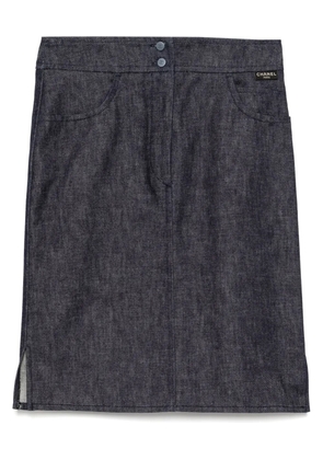CHANEL Pre-Owned 1999 denim skirt - Blue