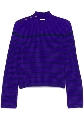 Forte Forte high-neck striped sweater - Blue