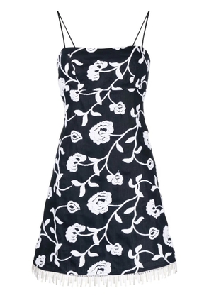 Silvia Tcherassi Balerina floral-embroidered minidress - Blue