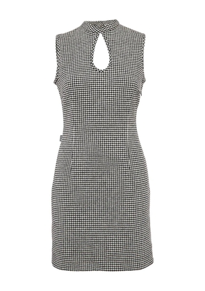 Moschino Pre-Owned Houndstooth Keyhole Dress - Black