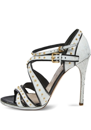Miu Miu Pre-Owned 125mm studded sandals - White