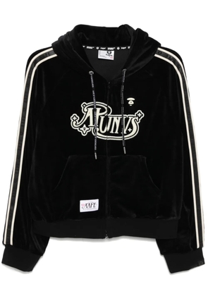 A BATHING APE® embroidered hoodie jacket - Black