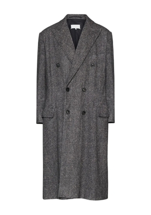 Maison Margiela herringbone double-breasted coat - Grey