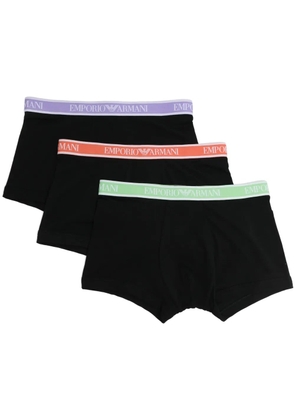 Emporio Armani 3-pack logo-waistband boxers - Black