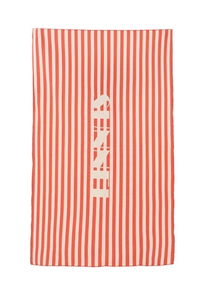 Sunnei striped waffle towel - White