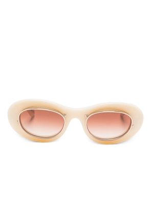 Matsuda 10604H oval-frame gold-detail sunglasses - Neutrals