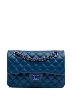 CHANEL Pre-Owned 2021 Small Classic Lambskin Rainbow Double Flap shoulder bag - Blue