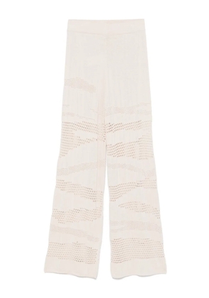 Akep zebra-effect knitted trousers - Neutrals