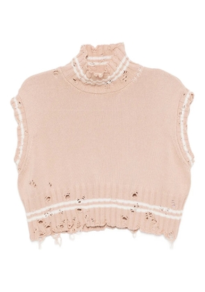 Marni cotton cropped vest - Neutrals