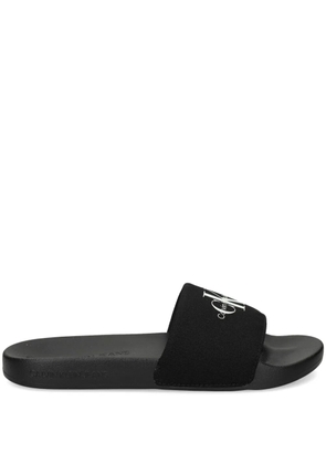 Calvin Klein Jeans logo-print slides - Black