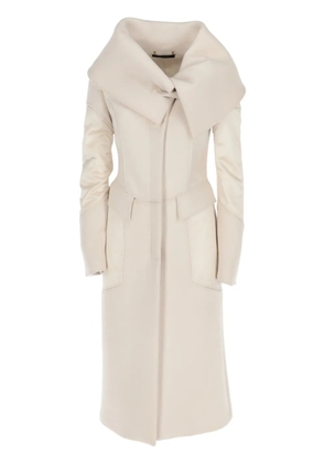 Gucci Pre-Owned 2000s oversize-collar long coat - White